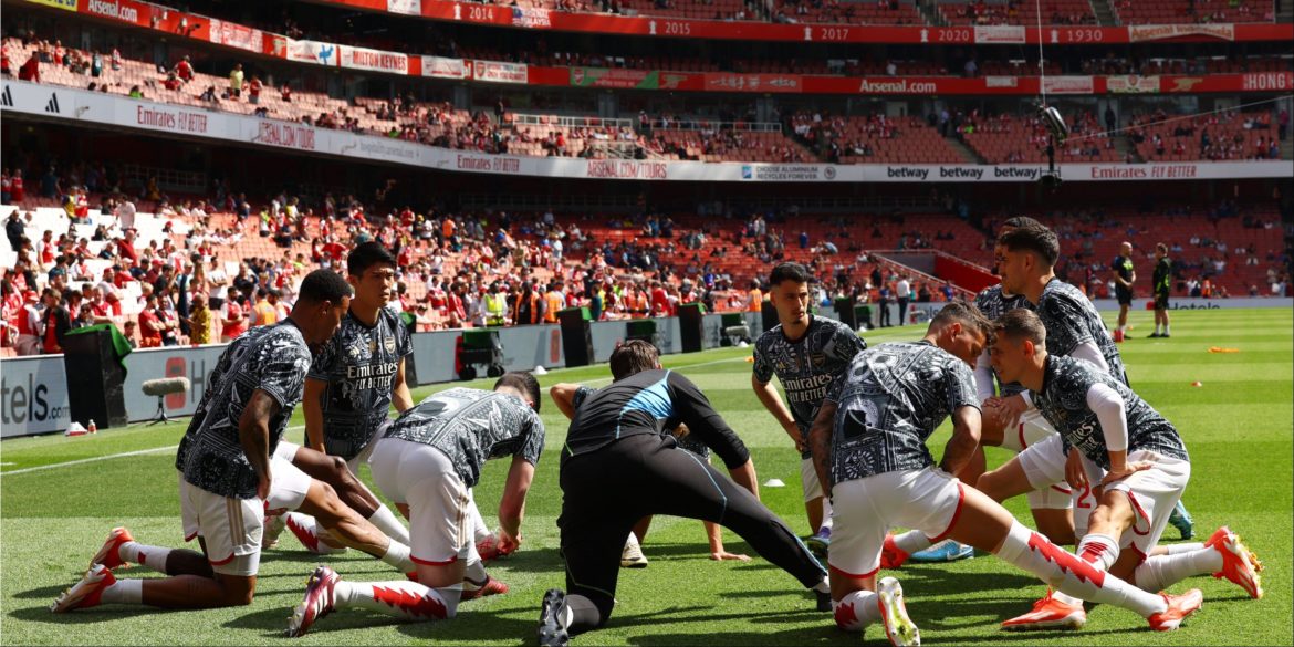 Arsenal trio spotted training ahead of PSG clash but £150k-p/w ace missing